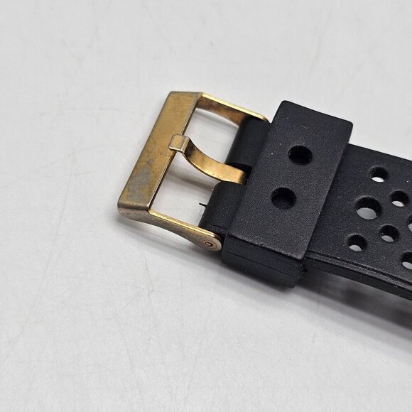 Vintage LEB Digital Chronograph Watch With Gold Accents Water Resistant Band - Picture 8 of 9